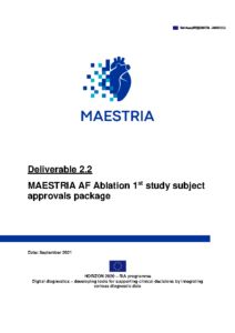 D2.2-MAESTRIA AF Ablation 1 st study subject approvals package