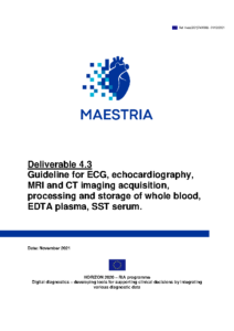 D4.3-SOPs for ECG, echocardiography, MRI and CT imaging acquisition, processing and storage of whole blood, EDTA plasma, SST serum